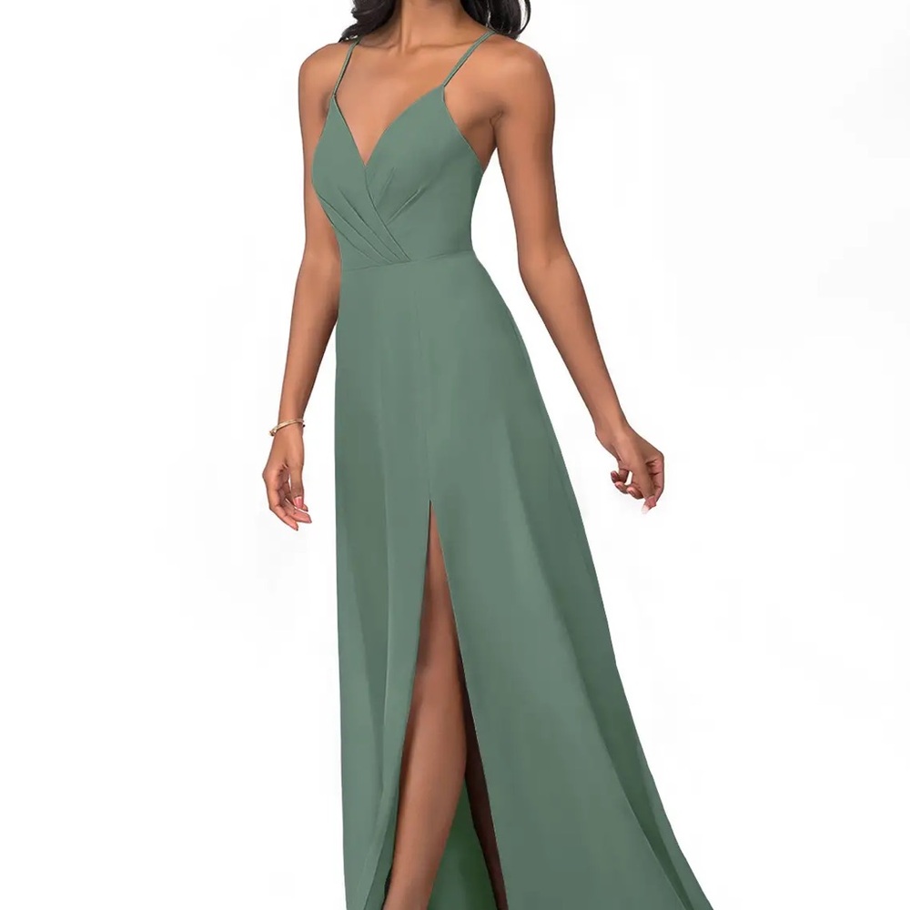 Beautiful Azazie Everleigh in Eucalyptus